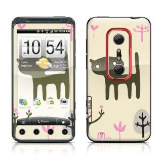 Black Cat Design Protective Skin Decal Sticker for HTC Evo 3D Cell Phone Cell Phones & Accessories