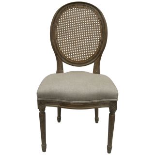 Nuloom Casual Living Vintage French Round Back Upholstered Linen Dining Chairs (set Of 2)