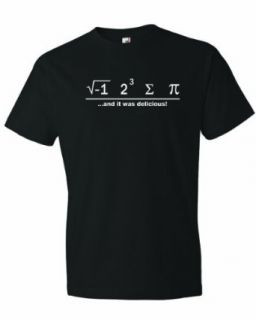 Men's I Ate Some Pie And It Was Delicious Math Ate Sum Pi T Shirt Clothing