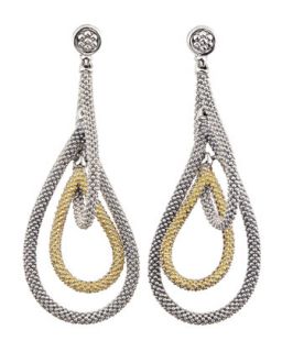 18K Gold & Sterling Silver Soiree Caviar Tiered Drop Earrings
