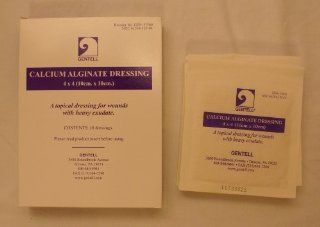 Gentell Calcium Alginate Dressing 4"X4" Sterile   Box of 10   Model gen 13500 Health & Personal Care