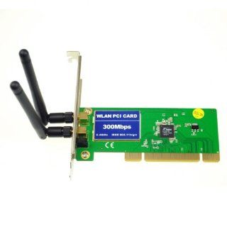 Esky 300Mbps 802.11g PCI Wireless LAN Card / Adapter with Detachable Antenna For Most Desktop PC Computers & Accessories