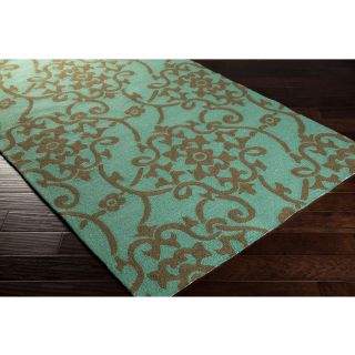 Hand hooked Kiera Transitional Floral Indoor/ Outdoor Area Rug (5 X 8)