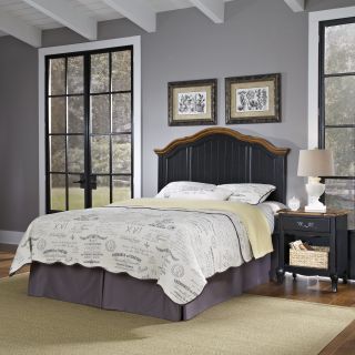 Home Styles The French Countryside Full/ Queen Headboard And Night Stand Oak Size Queen