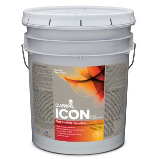 Olympic 580 fl oz Exterior Semi Gloss White Latex Base Paint with Mildew Resistant Finish