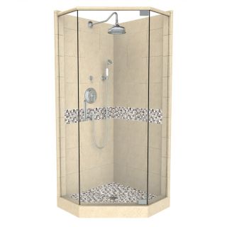 American Bath Factory Java 86 in H x 36 in W x 36 in L Medium with Accent Neo Angle Corner Shower Kit