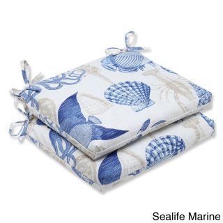 Pillow Perfect Sealife Squared Corners Outdoor Seat Cushion (set Of 2)