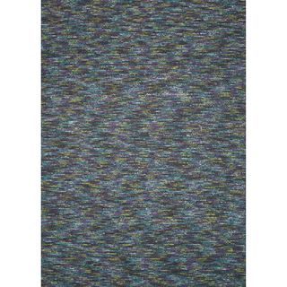 Handmade Estelle Blue/ Multi Wool/ Silk Rug (50 X 76)