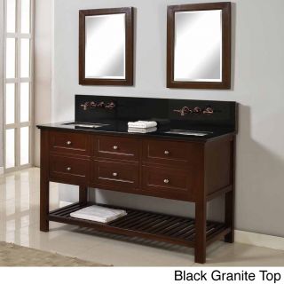 Direct Vanity Sink Mission Spa 60 inch Dark Brown Premium Double Vanity Sink Cabinet Black Size Double Vanities