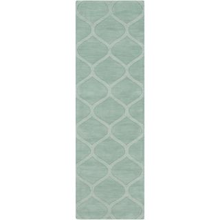 Hand Loomed Brea Casual Solid Tone on tone Moroccan Trellis Wool Area Rugs (26 X 8)