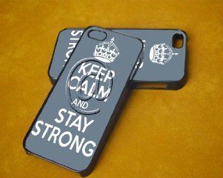 iPhone 5/5s Case Keep Calm and Stay Strong (Hard Plastic   Black) Cell Phones & Accessories