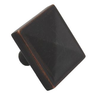 Gliderite 1.125 inch Oil rubbed Bronze Classic Square Pyramid Cabinet Knobs (pack Of 10)