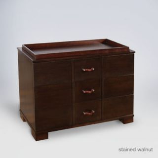 ducduc Morgan 3 Drawer Changer Morg3DC Wood Finish Stained Walnut