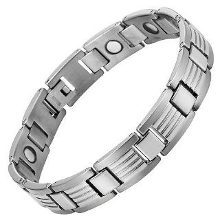 Willis Judd Mens Titanium Magnetic Bracelet In Black Velvet Gift Box + Free Link Removal Tool Men S Bracelet Jewelry