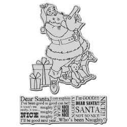 Stampendous Christmas Jumbo Cling Rubber Stamp 7 X5 Sheet   Dear Santa