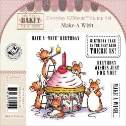 Makey Bakey EZmount Everyday Cling Stamp Set 4.75 X4.75   Make A Wish