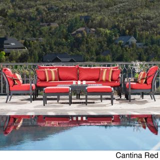 Rst Brands Astoria Outdoor 8 piece Sofa And Club Chair Set Red Size 8 Piece Sets