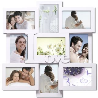 Adeco Adeco 9 photo White Wood Love Picture Frame White Size 4x6