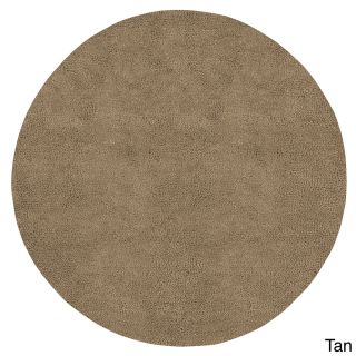 Hand Woven Winslette New Zealand Felted Wool Shag Area Rug (8 Round)