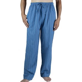 Leisureland Mens Blue Striped Cotton Lounge Pants