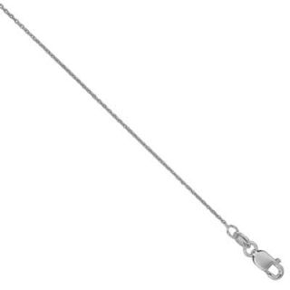 14K White Gold 0.7mm Cable Chain Necklace   18   Zales