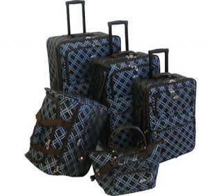 American Flyer Travelware Pemberly Buckles 5 Piece Luggage Set