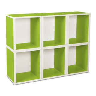 Way Basics Eco Friendly Modular Storage Cubes Plus PS MCP 6 Finish Green