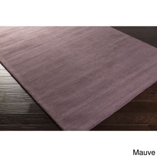 Surya Carpet, Inc. Hand loomed Decker Casual Solid Area Rug (76 X 96) Pink Size 76 x 96