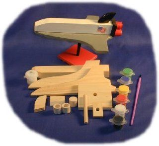 Space Shuttle Wood Craft Kit with Paint, Glue and Brush Toys & Games