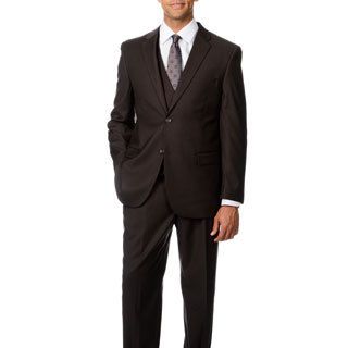 Caravelli Caravelli Italy Mens Brown Double Breasted 6 on 2 button Suit Brown Size 38R