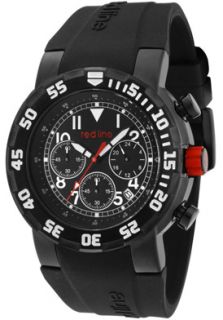 Red Line 50027VD BB 01W  Watches,Mens RPM Chronograph Black Dial Black IP Case White Accents Black Siliocne, Chronograph Red Line Quartz Watches