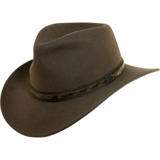 Dorfman Pacific Wool/Felt Outback Hat — Khaki, Model# DF105  Hats