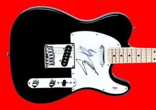 Nikki Sixx & Vince Neil Motley Crue Authentic Signed Guitar Psa/dna #s38247   Signed Guitars Entertainment Collectibles