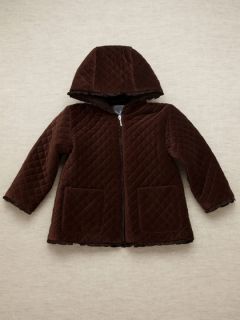 Girls Quilted Ruffle Jacket by Baby CZ