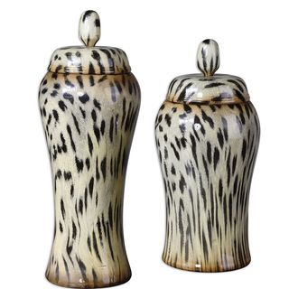 Malawi Burnished Cheetah Containers (set Of 2)
