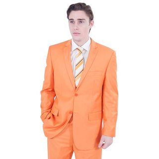 Ferrecci Mens Orange 2 button Suit