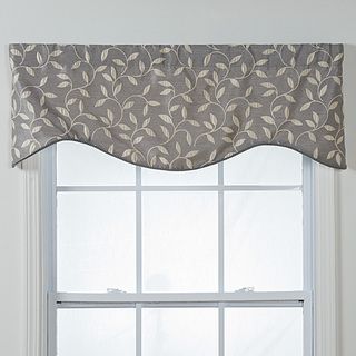 Kensington Shaped Grey Vines Window Valance