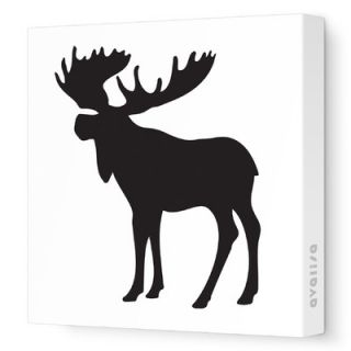 Avalisa Silhouette   Moose Stretched Wall Art Moose Silhouette