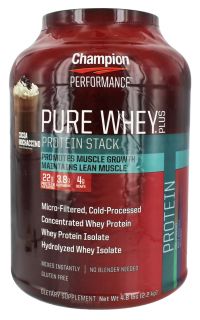 Champion Performance   Pure Whey Plus Protein Stack Cocoa Mochaccino   4.8 lbs.