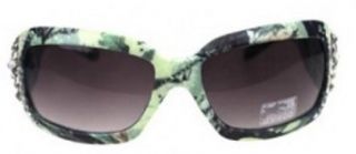 Montana West Camouflage Western Hunting Sunglasses W/Rhinestones Green Clothing