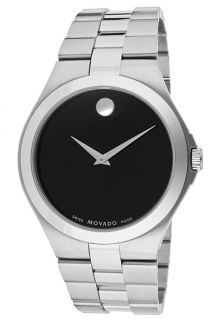 Movado 606555  Watches,Mens Black Dial Stainless Steel, Luxury Movado Quartz Watches