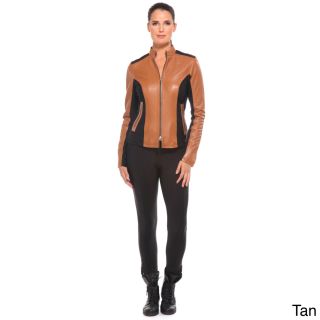 Na Womens Loretta Leather Jacket Tan Size XS (2  3)
