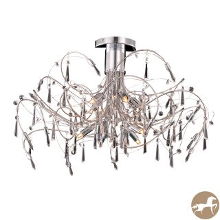 Christopher Knight Home Grandcour 10 light Royal Cut Crystal And Chrome Flush Mount