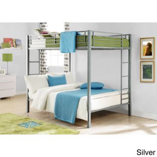Dorel Home Products Full over full Metal Bunk Bed Silver Size Full