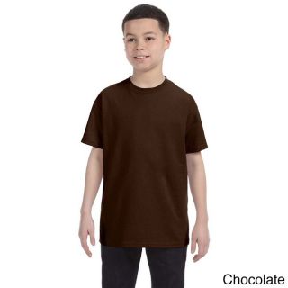 Jerzees Youth 50/50 Heavyweight Blend T shirt Brown Size L (14 16)