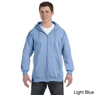 Hanes Hanes Mens Ultimate Cotton 90/10 Full zip Hooded Jacket Blue Size 3XL