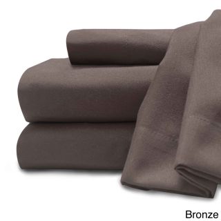 Baltic Linen Soft   Cozy Easy Care Sheet Set Brown Size Twin