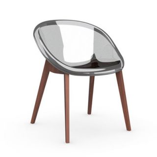 Calligaris Bloom Slant Leg Chair CS/1389_P Seat Color Transparent, Frame Fin