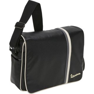 Vespa Black/Cream Laptop Messenger Bag