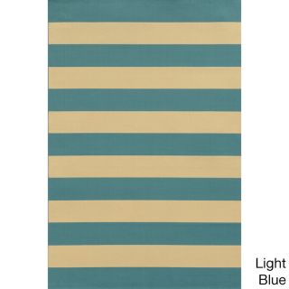 Indoor/ Outdoor Stripe Polypropylene Rug (19 X 39)
